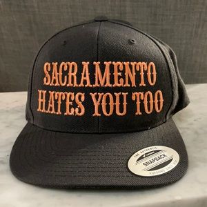 “Sacramento Hates You Too” SnapBack. NWOT. Adjustable baseball cap
